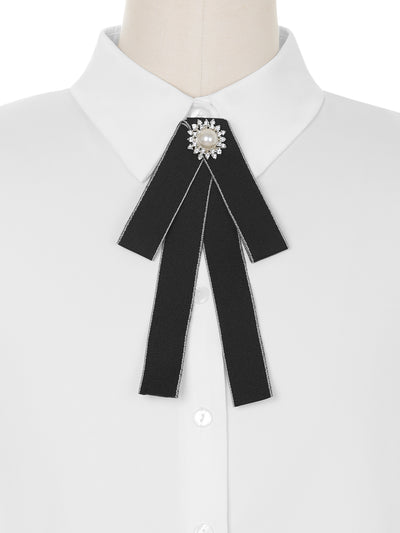 Pre-Tied Collar Necke Elegant Clips Pin Bow Tie
