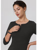 X Line Ponte Elegant V Neck Sheath Dress