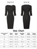 X Line Ponte Elegant V Neck Sheath Dress