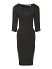 X Line Ponte Elegant V Neck Sheath Dress