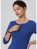 X Line Ponte Elegant V Neck Sheath Dress