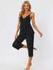 Womens 2pcs Sleepwear Pjs Cami Top with Pants Waffle Knit Pajama Set