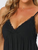 Womens 2pcs Sleepwear Pjs Cami Top with Pants Waffle Knit Pajama Set