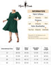 X Line Woven 3/4 Sleeve Swiss Dot Smock Waist Dress
