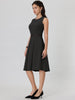 Woven Round Neck Below The Knee Summer Dress