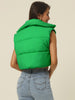 Padded High Stand Collar Lightweight Zip Crop Jacket Puffer Vest
