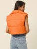 Padded High Stand Collar Lightweight Zip Crop Jacket Puffer Vest