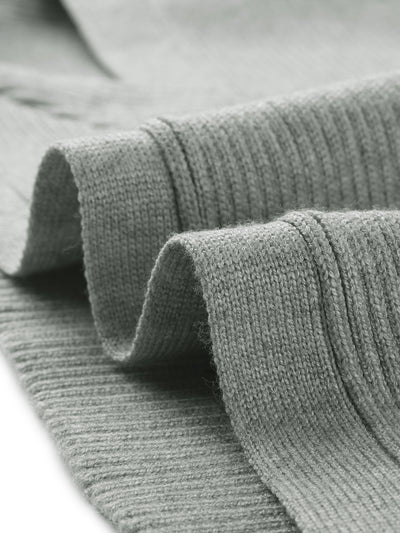 Womens' V Neck Wrap Waist Belted Crop Sweater Tops