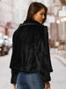 Thick Winter Notched Lapel Long Sleeve Fur Jacket