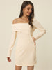 Elegant Long Sleeve Sexy Off Shoulder Bodycon Mini Dress
