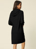 Loose Fit Stretch Hood Long Sleeve Sweatshirt Dress