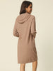 Loose Fit Stretch Hood Long Sleeve Sweatshirt Dress