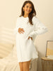 Loose Fit Thick Round Neck Sweater Dress