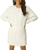 Loose Fit Thick Round Neck Sweater Dress