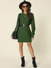 Loose Fit Thick Round Neck Sweater Dress