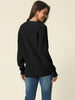 Knit Relax Fit V Neck Long Sleeve Shift Top