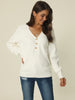 Knit Relax Fit V Neck Long Sleeve Shift Top