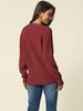 Knit Relax Fit V Neck Long Sleeve Shift Top