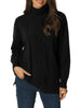 Thick Loose Fit Polo Collar Long Sleeve Top