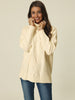 Thick Loose Fit Polo Collar Long Sleeve Top