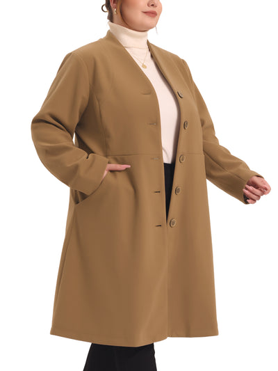 A Line Two Piece Sleeve Single Breasted coat