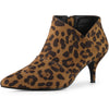 Perphy Pointed Toe Cutout Kitten Heels Ankle Boots for Women