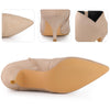 Perphy Pointed Toe Cutout Kitten Heels Ankle Boots for Women