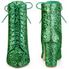 Perphy Glitter Pointed Toe Block Heel Ankle Boots for Women
