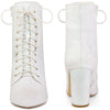 Perphy Glitter Pointed Toe Block Heel Ankle Boots for Women