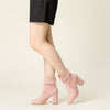 Perphy Rounded Toe Block Heeled Foldable Ankle Boots for Women