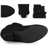 Perphy Round Toe Side Zip Chunky Heel Ankle Boots for Women