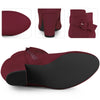 Perphy Round Toe Side Zip Chunky Heel Ankle Boots for Women
