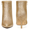 Perphy Pointed Toe Stiletto Heel Glitter Ankle Boots for Women