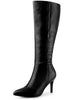 Perphy Pointed Toe Side Zipper Knee High Boots for Women