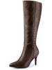 Perphy Pointed Toe Side Zipper Knee High Boots for Women