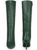Perphy Pointed Toe Side Zipper Knee High Boots for Women