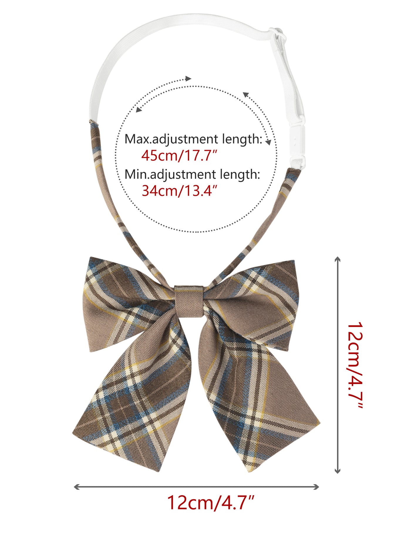 Bublédon Women's Bow Ties Plaid Cotton Pre-tied Funny Bowties for Party Costume