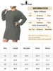 H Line Cable Round Neck Long Sleeve Sweater Dress