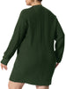 H Line Cable Round Neck Long Sleeve Sweater Dress