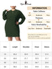 H Line Cable Round Neck Long Sleeve Sweater Dress