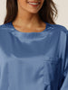 Womens Satin Sleepwear 2 Piece Lounge Shorts and Short Sleeves T-Shirt with Pockets Soft Pajama Sets