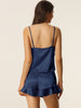 Womens Satin Nigthgown and Cami Shorts 3 Pieces Pajama Sets Matching Sleepwear