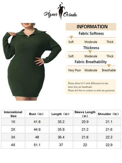 Relax Fit Cable Long Sleeve Sweater Dress