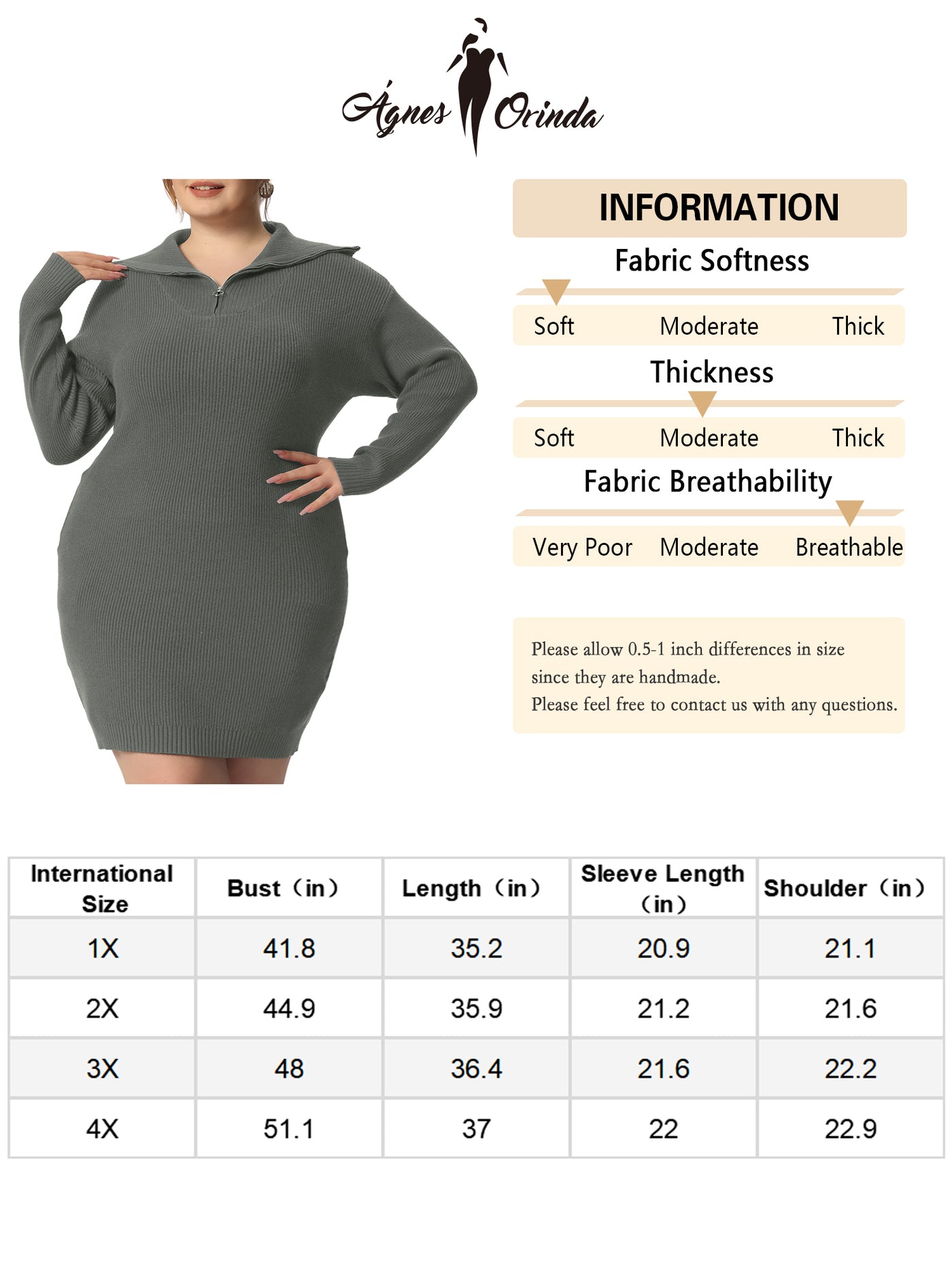 Bublédon Relax Fit Cable Long Sleeve Sweater Dress