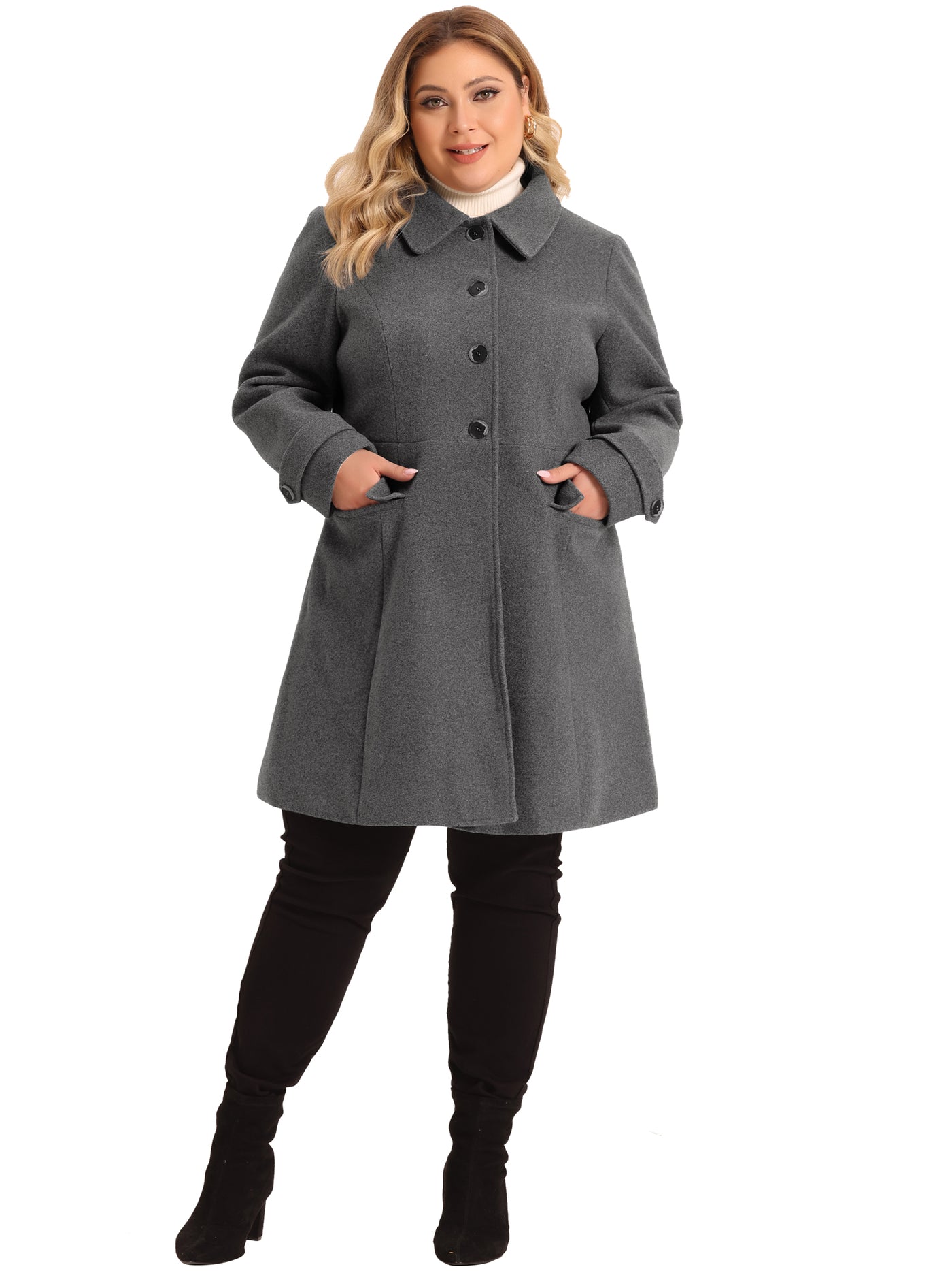 Bublédon Relax Fit Long Sleeve Single Breasted coat