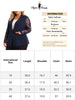 Plus Size Work Notch Lapel Lace Front Blazer Jackets