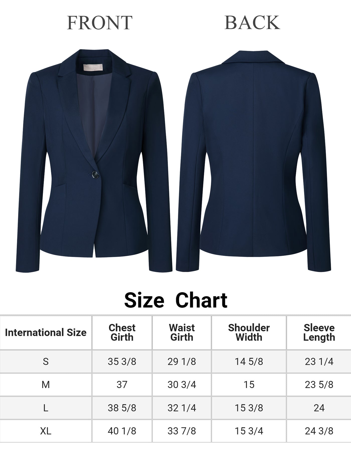 Bublédon Women's Professional Blazer One Button Work Business Suit Jacket