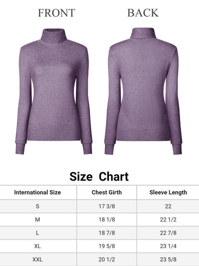 Women's Pullover Sweater Top Long Sleeve Turtleneck Knit Tops