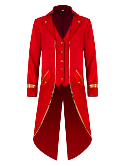 Victorian Tailcoat for Men's Costume Blazer Gothic Steampunk Tuxedo