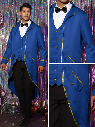 Victorian Tailcoat for Men's Costume Blazer Gothic Steampunk Tuxedo